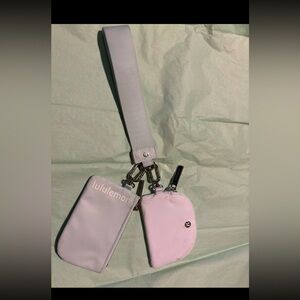 Lululemon White and Mint Green Wristlet Set
